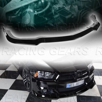 PARAGOLPES DELANTERO PINTADO NEGRO CUERPO DIVISOR ALERÓN LABIO AJUSTE 11-14 CARGADOR DODGE SRT Foto 1 de 4
