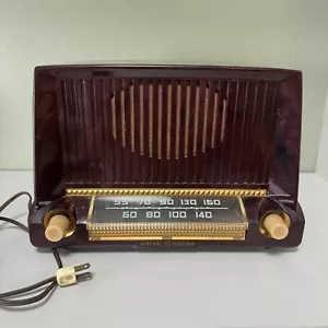 Vintage Mid Century General Electric Tube Radio Model 404 WORKS! - Picture 1 of 21