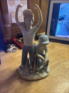 PAUL SEBASTIAN YOUNG BOYS BASEBALL PLAYERS FINE PORCELAIN FIGURINE 1989 Broke - Picture 1 of 9