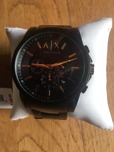 Armani Exchange AX 2094 Banks Black Dial Black Ion-plated Men's Watch - Picture 1 of 8