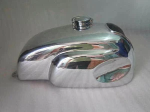 HONDA CB XS MANX STYLE ALLOY CAFE RACER GAS PETROL TANK + CAP - Picture 1 of 8