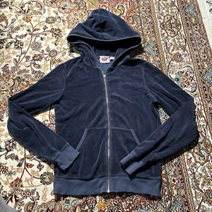 Juicy Couture Adult Blue Medium Tracksuit Hoodie Jacket Vintage Nostalgia FLAW - Picture 1 of 15