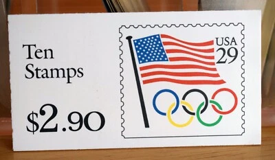 #2528a 10 stamps at 29 cents each = $2.90 Flag with Olympics Rings, MNH - Image 1 of 2