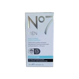 No7 Men Soothing Moisturiser SPF15 Sensitive Care 50ml Brand New Boxed - Picture 1 of 2