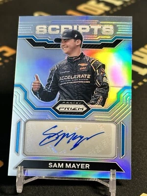2023 Panini Prizm #S-SMY Sam Mayer Scripts Prizm Silver Holo Auto SP - Image 1 of 2