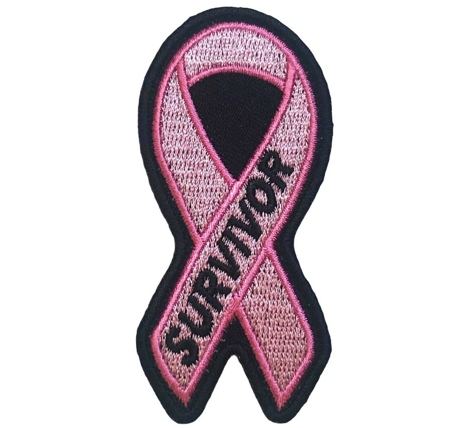 Cancer Survivor Pink Ribbon 3 Inch Embroidered Patch IV4768 F5D6X - Image 1 of 1
