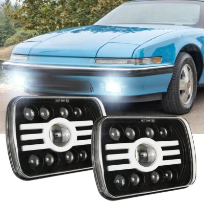 2x Faros LED de 7x6" pulgadas haz alto/bajo DRL FIT Buick Skylark Century Reatta Foto 1 de 4