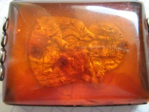 RRRR Konigsberg SBM amber and 935 silver Holly Mary+Jesus pendant - Zdjęcie 1 z 13