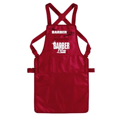 Delantal de jeans uniforme de peluquero profesional, delantal de corte de pelo, delantal de peluquero, delantal negro Foto 1 de 3