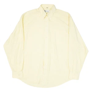 BEN SHERMAN Mens Plain Shirt Yellow Long Sleeve XL - Picture 1 of 6