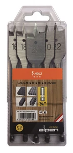 Juego de taladro plano de madera 16, 18, 20, 22, 24 mm con broca, taladro plano de madera - Imagen 1 de 1