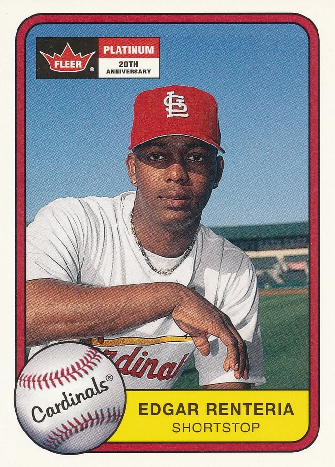 Edgar Renteria 2001 Fleer Platinum St. Louis Cardinals baseball card #22 - Image 1 of 1