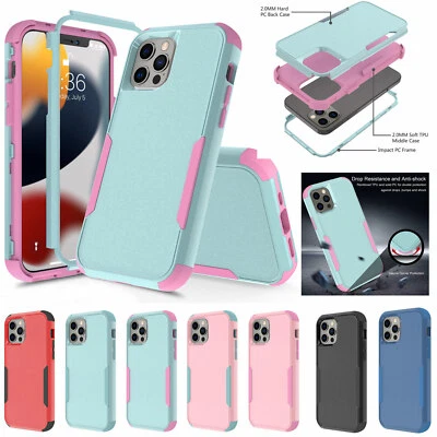 Shockproof Phone Case For iPhone 13 12 11 14 16 Pro Max Xr Max 6 8 7 SE Cover - Image 1 of 4