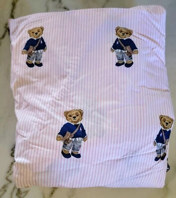 NEW - Polo Ralph Lauren Fitted Sheet - Pink Teddy Bear - Twin Size [#1237] - Image 1 of 2
