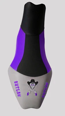 Cubierta de asiento para ATV Polaris Outlaw 450 500 525 Gripper 2006 hasta 2008 púrpura/gris Foto 1 de 2