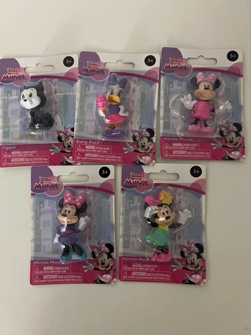 NEW Disney Junior Minnie Mouse Daisy Figaro 5 Mini Figures Toys Cake Toppers Cover