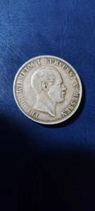 Germany States Hesse 1 Thaler 1858 Friedrich Wilhelm I. RARE - Picture 1 of 2