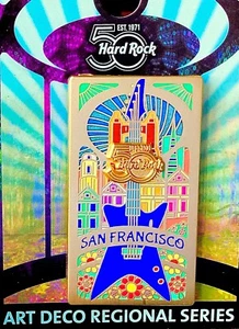 2021 HARD ROCK CAFE SAN FRANCISCO 50TH ANNIVERSARY ART DECO SERIES PIN - Picture 1 of 3