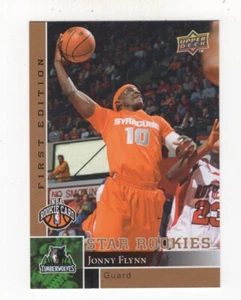 2009-10 UD FIRST EDITION GOLD ROOKIE JONNY FLYNN MINNESOTA TIMBERWOLVES #190 - Picture 1 of 8
