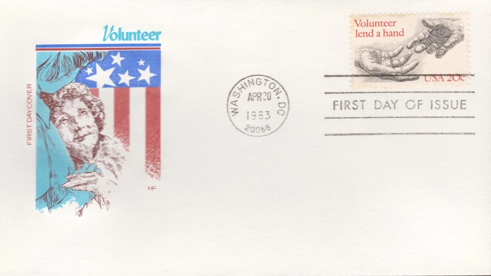 1983 FDC - Scott# 2039 -Volunteer - Farnam Cachet - Image 1 of 1
