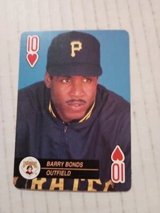 Barry Bonds 1992 US Playing Card Aces #10 Hearts Pirates Outfield MLB - Picture 1 of 2