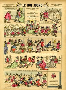 "LE ROI JOCKO" Imagerie Pellerin n° 160 originale entoilée (E. PHOSTY 1896) - Picture 1 of 1