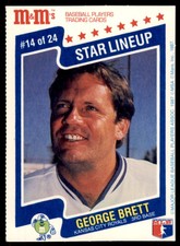 1987 M&M STAR LINE UP George Brett Kansas City Royals #14