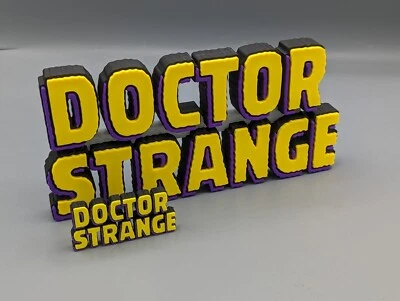 ABELS3D.COM Doctor Strange- 3d Printed logo for shelf, desk or wall mount.
