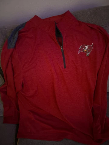 Tampa Bay Buccaneers Size XXL 1/4 zip NFL MAJESTIC cool base Long sleeve Cover