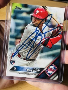 DARNELL SWEENEY GB PHILADELPHIA PHILLIES 2016 TOPPS S1 ROOKIE AUTO KARTE #157 RC - Bild 1 von 2