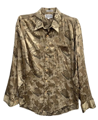 Camisa Fontelli De Colección Para Hombre L Manga Larga Rayón Mezcla Poliéster Disco De Colección Foto 1 de 3