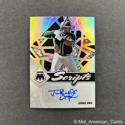 2022 Panini Mosaic Jorge Ona Scripts Auto Silver Prizm #SC-JO Padres - Image 1 of 2