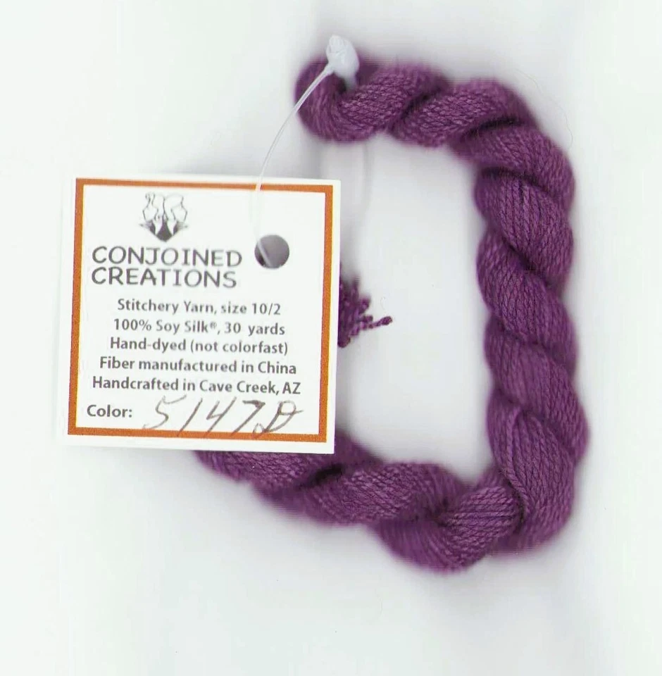 Silk Hand-Dyed Thread 30 Yd Conjoined Creations Purple 5147D Cross Stitch - Image 1 of 1
