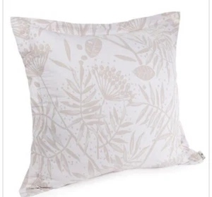 Villa Lugano Cataluña ONE Euro Sham 26 X 26” Helecho Neutro Algodón Crema Natural  - Imagen 1 de 7