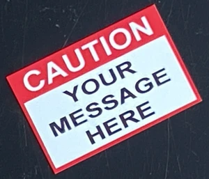 SIGNO DE PRECAUCIÓN personalizado letrero de metal impreso personalizado tus propias palabras hecho seguridad - Imagen 1 de 5