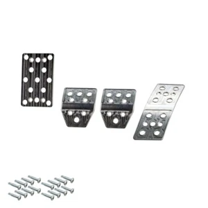 4pc Gripper Pedal Kit Fits 79-04 MUSTANG 5 SPD MANUAL CLUTCH BRAKE DEAD Aluminum - Picture 1 of 2