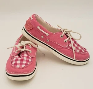 Crocs Damenschuhe rosa Gingham kariert Canvas Größe 6 Spitze - Bild 1 von 8