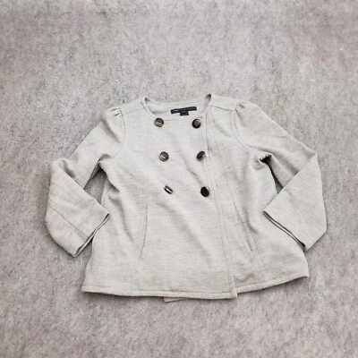 Chaqueta Marc by Marc Jacobs Mujer Pequeña Gris Exterior Abrigo Trinchera Botones Lana * Foto 1 de 4