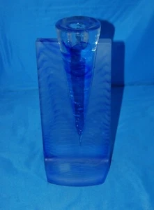 From Kosta Boda: Kjell Engman "Ice Age" 10.6" blue candleholder - Picture 1 of 6