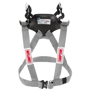 Simpson Hybrid Sport FHR System Hans Device FIA Approved - STD Adult Med Silver - Picture 1 of 3
