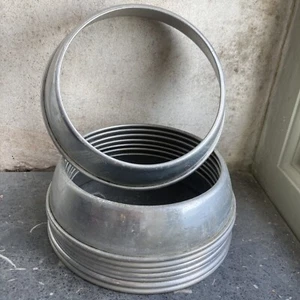 8 anelli impilabili piatti piccoli piatti vintage alluminio catering preparato budino 6,75” - Foto 1 di 13