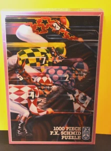 HORSE RACING JOCKEYS 1000 PIECE F X SCHMID JIGSAW PUZZLE GERMANY PHOTO FINISH - Picture 1 of 21