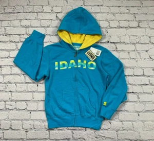 NEW American Crown Hoodie Size M Blue "IDAHO" Graphic Print Full Zip - Picture 1 of 6