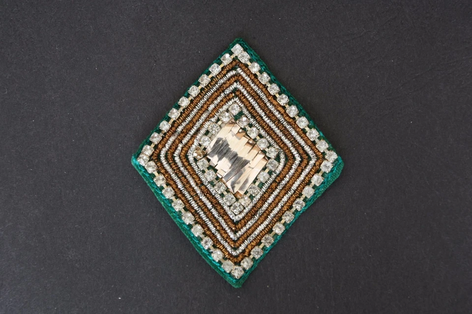 Jasdee Vintage Applique Patch Hand Work Rhinestone & Dapka Work Style A1346 - Изображение 1 из 1