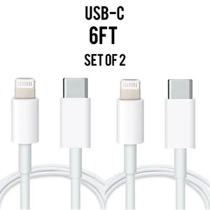 USB C Fast Charger wire USB-C  iPad Pro Iphones wire only Set of 2 6ft - Picture 1 of 3