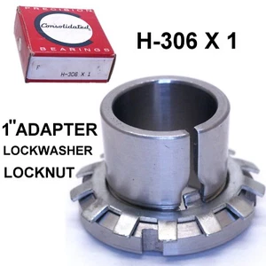 CONSOLIDATED H-306 x 1" ADAPTERS  COMPLETE WITH LOCK-NUT AND LOCK WASHER - Picture 1 of 5