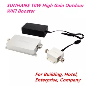 SUNHANS 2.4Ghz 10W 40dBm HighGain Outdoor Wi-Fi Booster for Building/ Enterprise - Picture 1 of 11