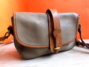  Bolso de Hombro DOONEY & BOURKE Vintage Beige Guijarro Cuero Todo Clima (S) - Imagen 1 de 11