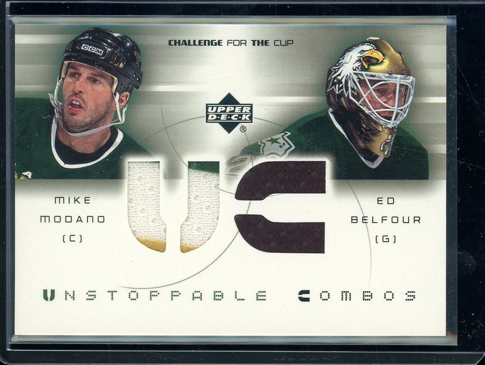 2001-02 UD Challenge for the Cup Jerseys #UCMB Mike Modano/Ed Belfour - Image 1 of 1