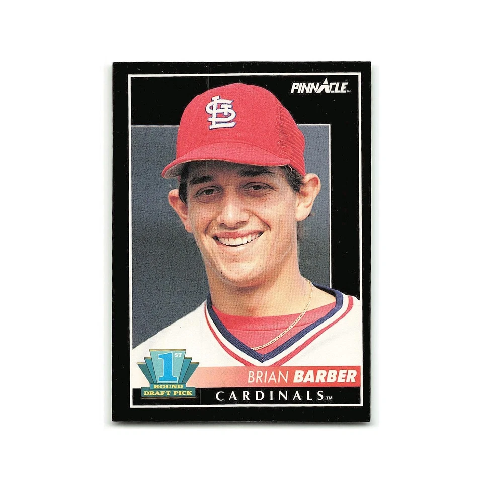 Brian Barber Rookie 1992 Pinnacle #298 St. Louis Cardinals Baseball Card NM - Image 1 of 3